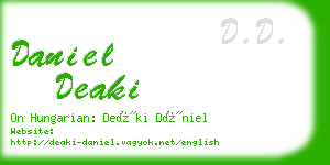 daniel deaki business card